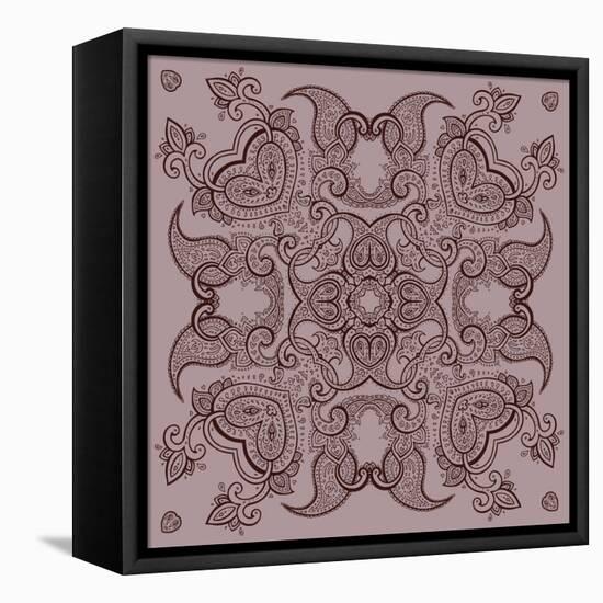 Lace Background: Mandala-Katyau-Framed Stretched Canvas