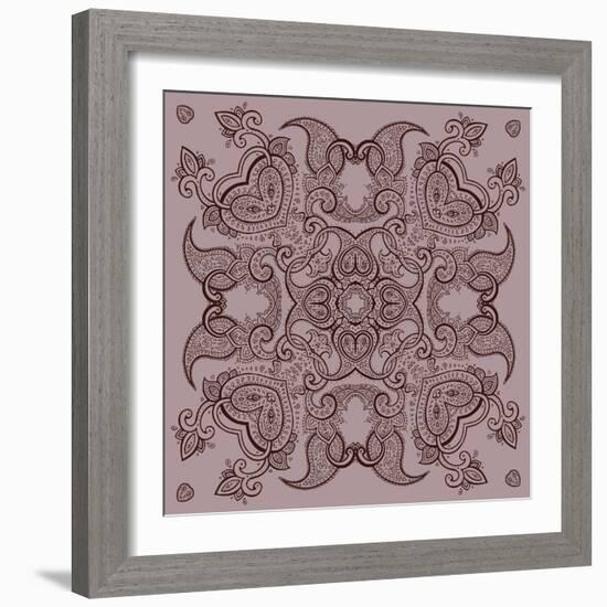 Lace Background: Mandala-Katyau-Framed Premium Giclee Print