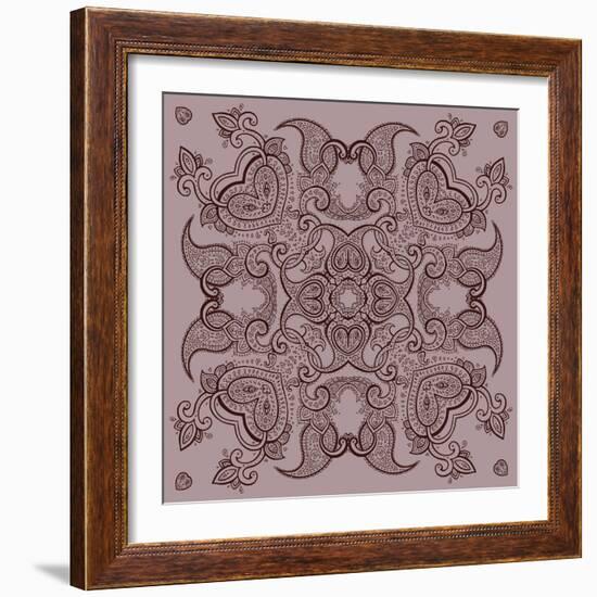 Lace Background: Mandala-Katyau-Framed Premium Giclee Print