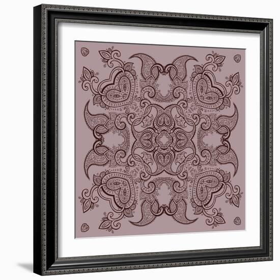 Lace Background: Mandala-Katyau-Framed Premium Giclee Print