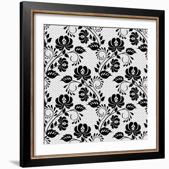 Lace Floral Pattern-Svetlana Prikhnenko-Framed Premium Giclee Print