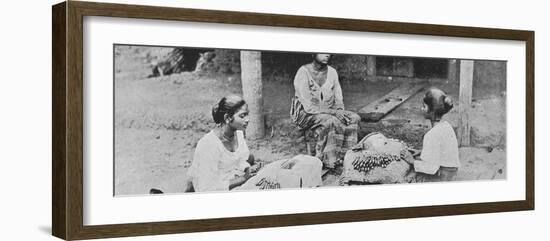 'Lace Makers. - Ceylon Lace is entirely hand made', c1890, (1910)-Alfred William Amandus Plate-Framed Photographic Print