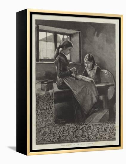 Lace-Making in an Irish Cottage-Marianne Stokes-Framed Premier Image Canvas