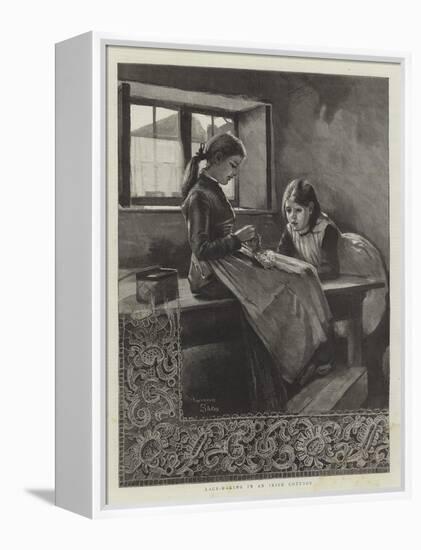 Lace-Making in an Irish Cottage-Marianne Stokes-Framed Premier Image Canvas