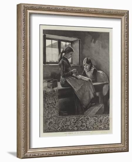 Lace-Making in an Irish Cottage-Marianne Stokes-Framed Giclee Print