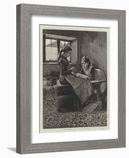 Lace-Making in an Irish Cottage-Marianne Stokes-Framed Giclee Print