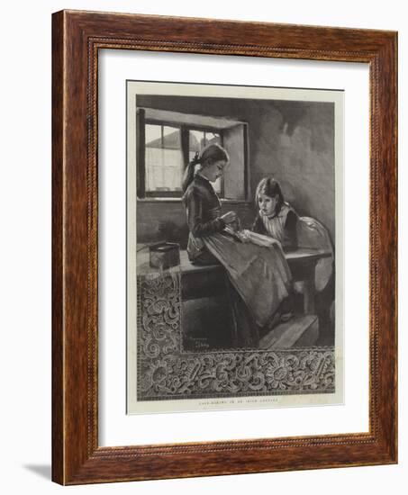 Lace-Making in an Irish Cottage-Marianne Stokes-Framed Giclee Print