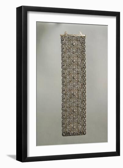 Lace Pattern Gold and Silver Band Bracelet Set with Diamonds, 1920s-Mario Buccellati-Framed Giclee Print