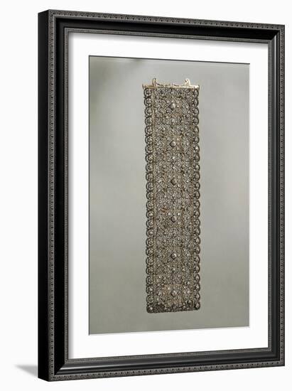 Lace Pattern Gold and Silver Band Bracelet Set with Diamonds, 1920s-Mario Buccellati-Framed Giclee Print