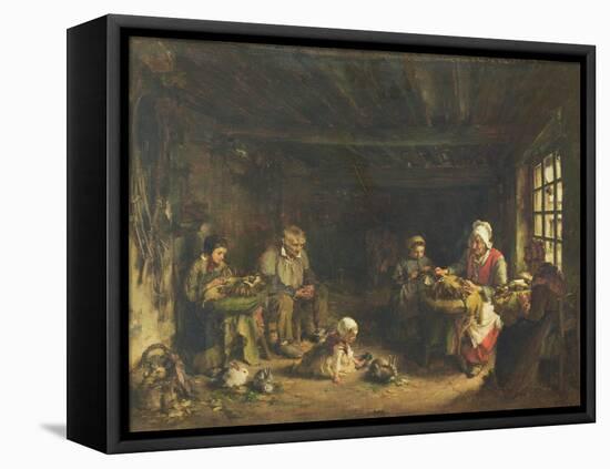 Lacemakers at Asnieres-Sur-Oise-Paul Soyer-Framed Premier Image Canvas