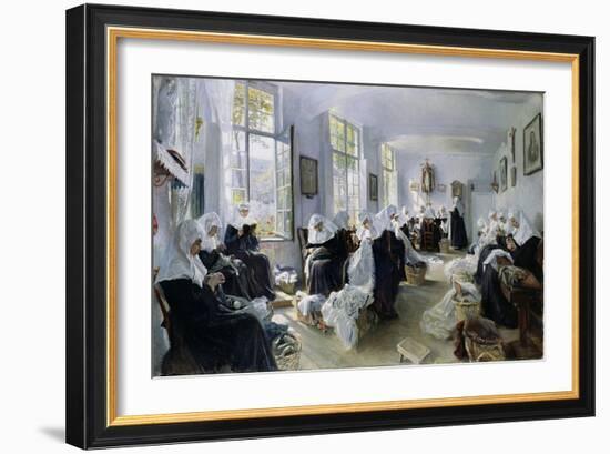 Lacemakers of Ghent, 1913-Max Silbert-Framed Giclee Print