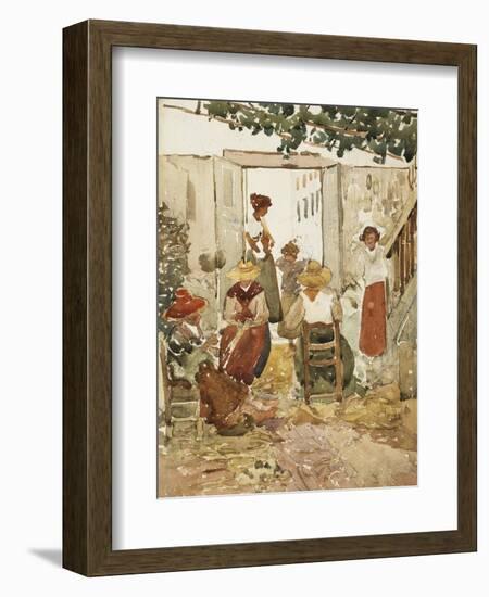 Lacemakers, Venice, 1898-Maurice Brazil Prendergast-Framed Giclee Print