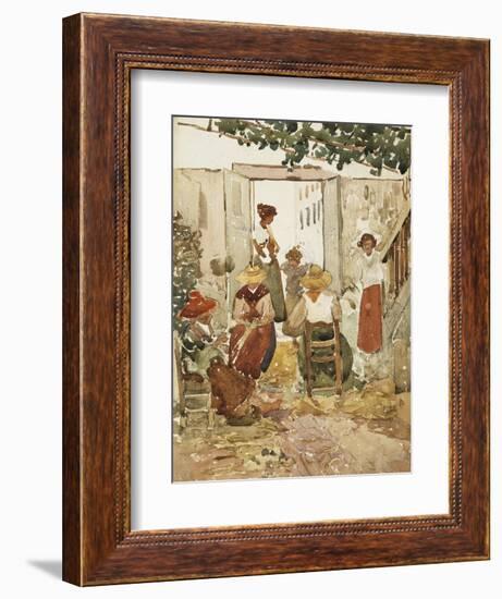 Lacemakers, Venice, 1898-Maurice Brazil Prendergast-Framed Giclee Print