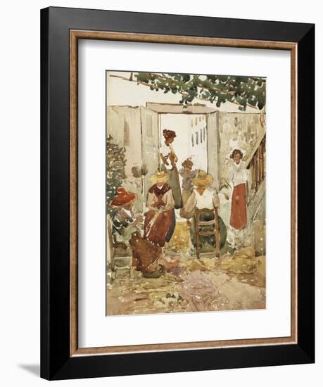 Lacemakers, Venice, 1898-Maurice Brazil Prendergast-Framed Giclee Print