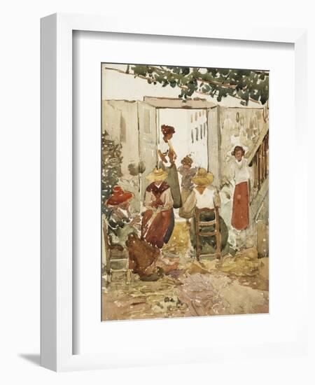 Lacemakers, Venice, 1898-Maurice Brazil Prendergast-Framed Giclee Print