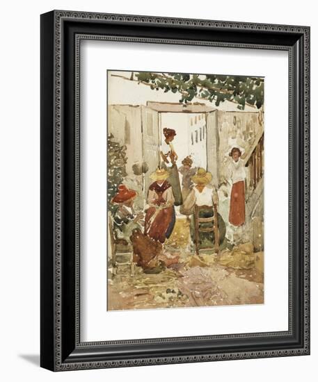 Lacemakers, Venice, 1898-Maurice Brazil Prendergast-Framed Giclee Print