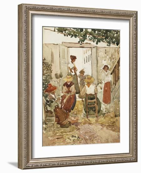 Lacemakers, Venice, 1898-Maurice Brazil Prendergast-Framed Giclee Print