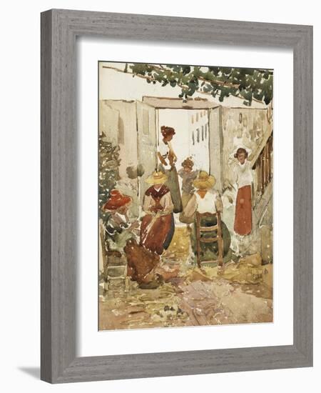 Lacemakers, Venice, 1898-Maurice Brazil Prendergast-Framed Giclee Print