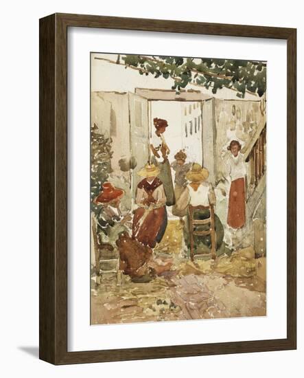 Lacemakers, Venice, 1898-Maurice Brazil Prendergast-Framed Giclee Print