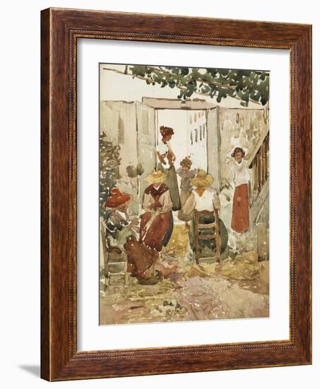 Lacemakers, Venice, 1898-Maurice Brazil Prendergast-Framed Giclee Print