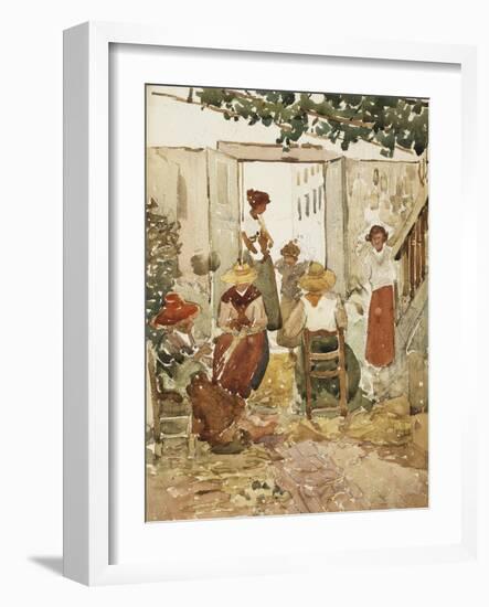 Lacemakers, Venice, 1898-Maurice Brazil Prendergast-Framed Giclee Print