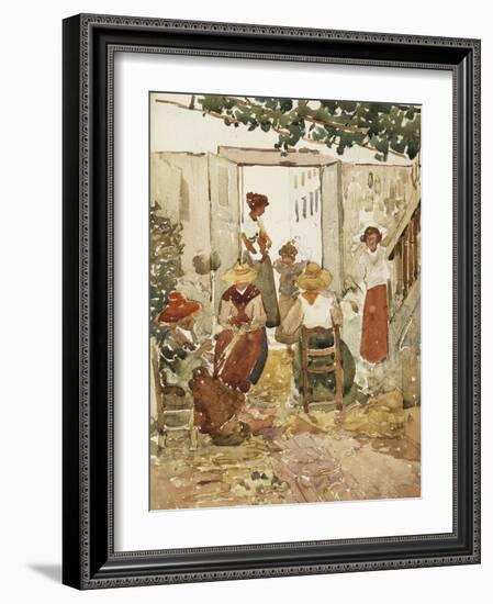 Lacemakers, Venice, 1898-Maurice Brazil Prendergast-Framed Giclee Print