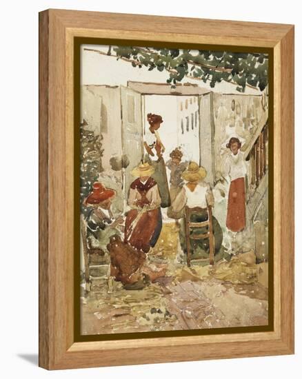 Lacemakers, Venice, 1898-Maurice Brazil Prendergast-Framed Premier Image Canvas