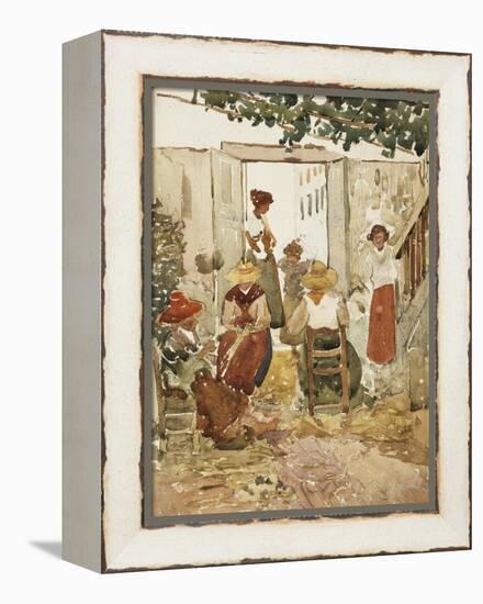 Lacemakers, Venice, 1898-Maurice Brazil Prendergast-Framed Premier Image Canvas