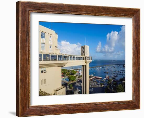 Lacerda Elevator, Salvador, State of Bahia, Brazil, South America-Karol Kozlowski-Framed Photographic Print