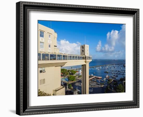 Lacerda Elevator, Salvador, State of Bahia, Brazil, South America-Karol Kozlowski-Framed Photographic Print