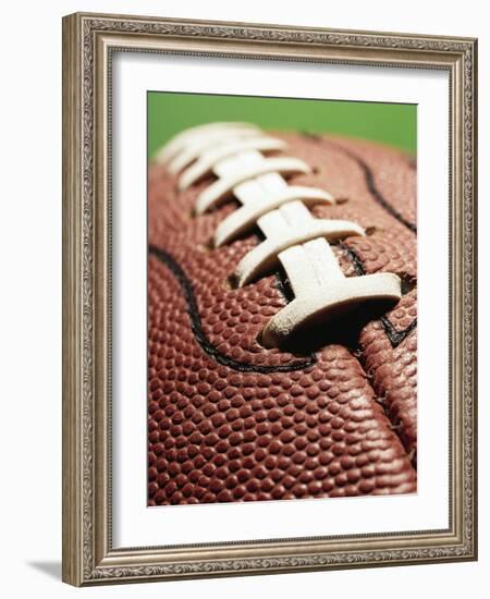 Laces on Football-Paul Chmielowiec-Framed Photographic Print