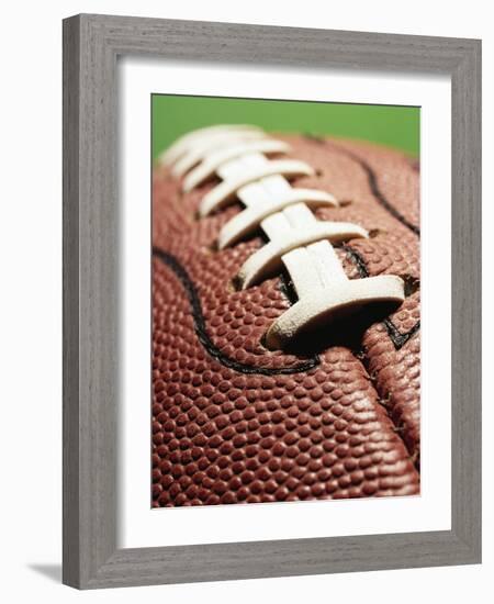 Laces on Football-Paul Chmielowiec-Framed Photographic Print