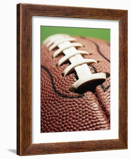 Laces on Football-Paul Chmielowiec-Framed Photographic Print