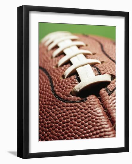 Laces on Football-Paul Chmielowiec-Framed Photographic Print