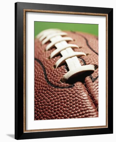 Laces on Football-Paul Chmielowiec-Framed Photographic Print