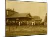 Lacey Depot, Waiting for Taft (1909)-null-Mounted Giclee Print