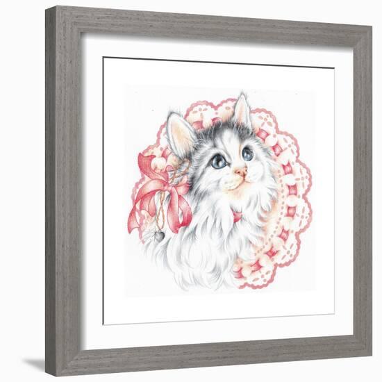 Lacey Kitten-Karen Middleton-Framed Giclee Print