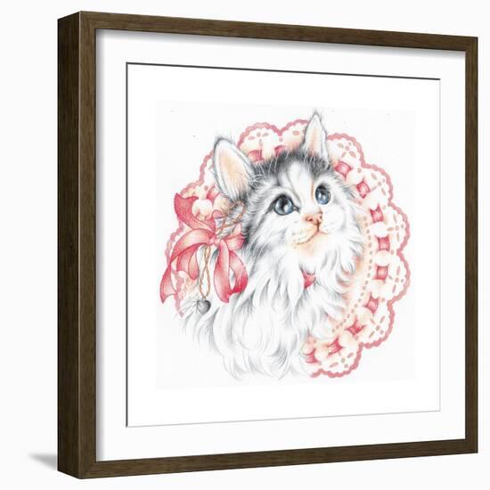 Lacey Kitten-Karen Middleton-Framed Giclee Print