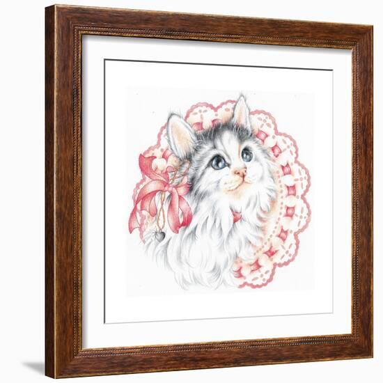 Lacey Kitten-Karen Middleton-Framed Giclee Print