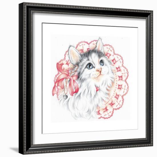 Lacey Kitten-Karen Middleton-Framed Giclee Print