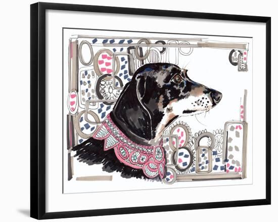 Lacey the Dachshund, 2013-Jo Chambers-Framed Giclee Print