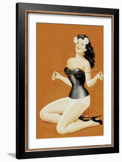 Lacing Her Bra-Peter Driben-Framed Art Print