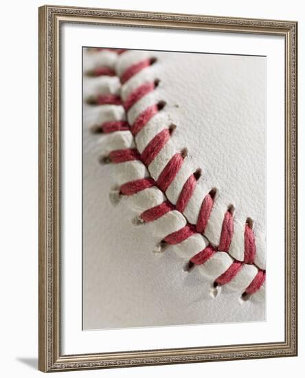 Lacing on Baseball-Tom Grill-Framed Photographic Print