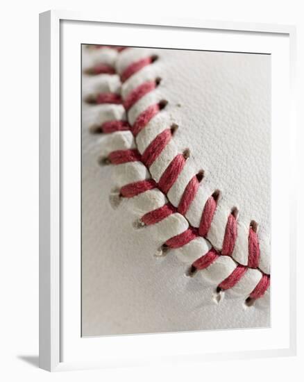 Lacing on Baseball-Tom Grill-Framed Photographic Print