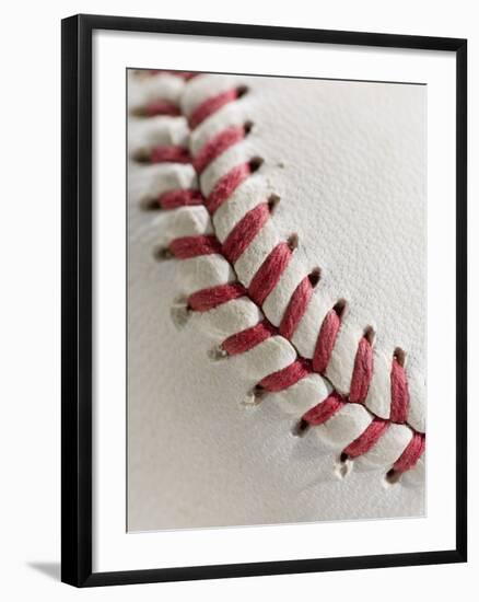 Lacing on Baseball-Tom Grill-Framed Photographic Print