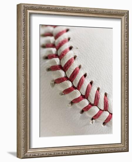 Lacing on Baseball-Tom Grill-Framed Photographic Print