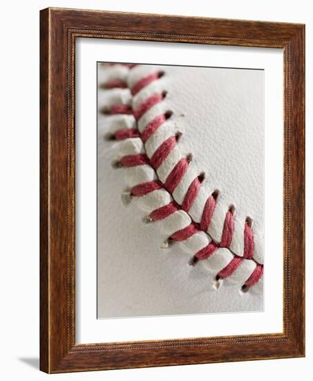 Lacing on Baseball-Tom Grill-Framed Photographic Print