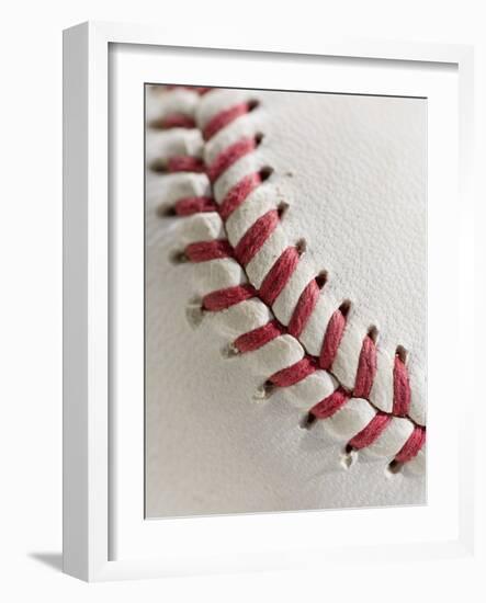 Lacing on Baseball-Tom Grill-Framed Photographic Print