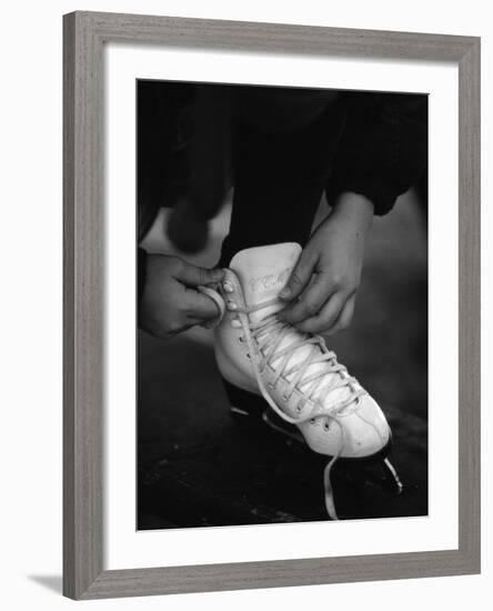 Lacing Up-null-Framed Photographic Print