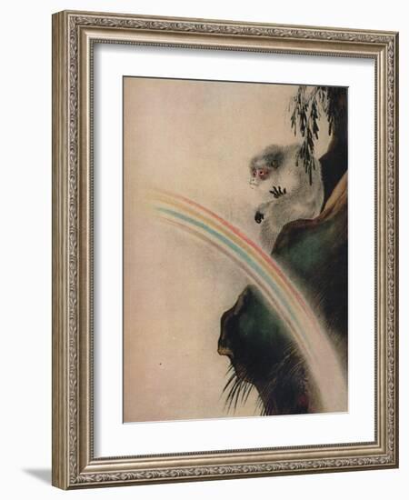 'Lacquer drawing on paper by Zeshin', 19th century-Shibata Zeshin-Framed Giclee Print